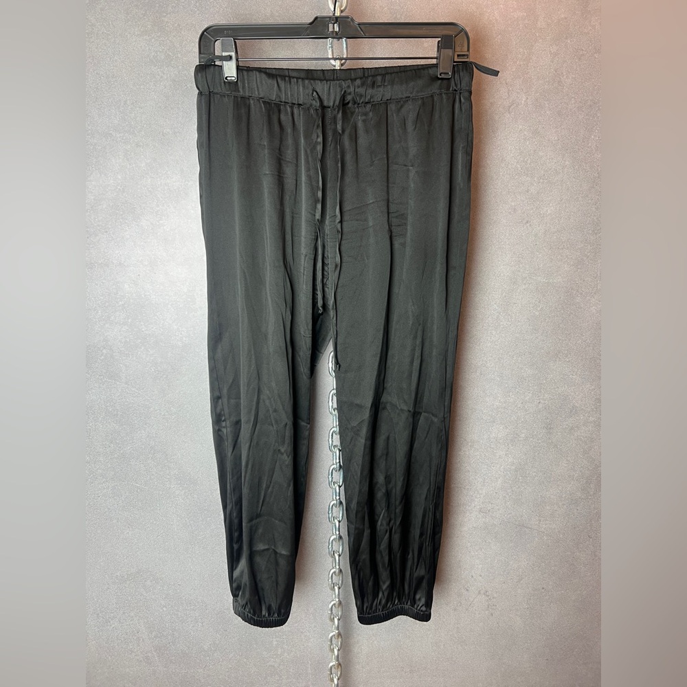 Maggie Ward M silk jogger sweat pants in black‎